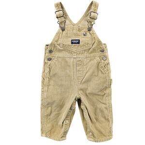 OshKosh Overalls 12 mo Corduroy Ribbed Carpenter Bib Style Pants Snap Legs